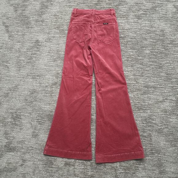 Rolla's Pants Womens 27 Pink Eastcoast Flare High Rise Corduroy Boho Bell Bottom - Picture 4 of 13